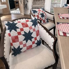 Quilted Americana Throw Pillow