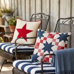 Quilted Americana Throw Pillow