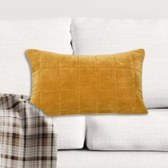 Quilted Comforts Velvet Lumbar Pillow Cover