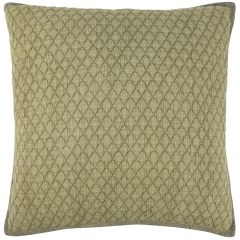 Quilted Diamond Pattern Green Accent Pillow