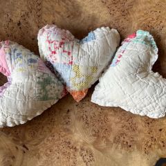 Quilted Heart Mini Pillow Set of 3