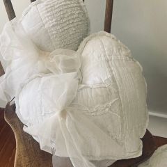 Quilted Patchwork Heart Pillow