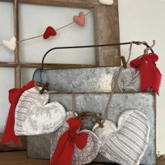 Quilted Patchwork Plush Heart Garland