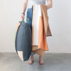 Quilted Patchwork Quilt and Floor Cushion Collection