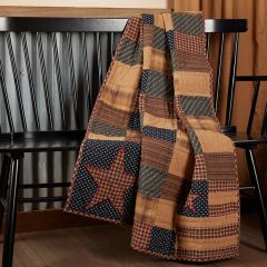Quilted Patriotic Patchwork Throw