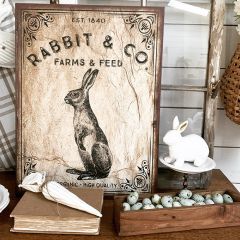 Rabbit & Co Canvas Wall Sign