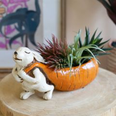 Rabbit Pulling Carrot Planter Pot