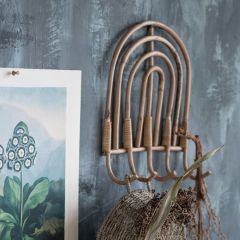 Rainbow Rattan 5 Hook Wall Rack