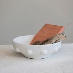 Raised Dot Terra Cotta Decorative Bowl