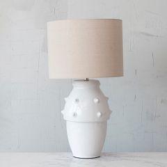 Raised Dots Stoneware Table Lamp