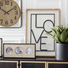 Raised Letter Framed Word Signs Set of 2