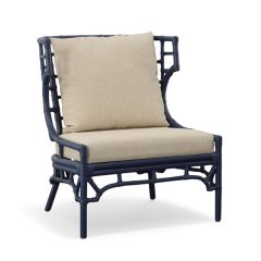 Rattan Chippendale Accent Chair