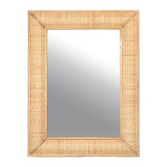 Rattan Detail Wall Mirror