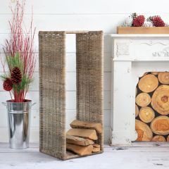 Rattan Fire Log Basket
