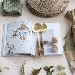 Rattan Handle Salad Server Set of 2