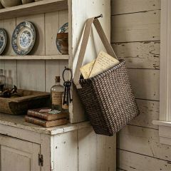 Rattan Messenger Basket Tote
