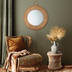Rattan Porthole Wall Mirror