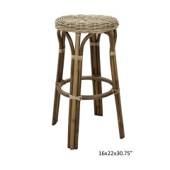 Rattan Seat Round Bistro Stool