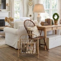 Rattan Wrapped Magazine Holder