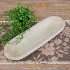 Raw Wood Decorative Oval Tray