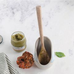 Reactive Glaze Round Stoneware Spoon Rest