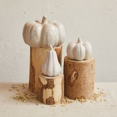 Reactive Glaze Speckled Stoneware Pumpkin