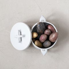 Reactive Glaze Stoneware Canister Set of 2