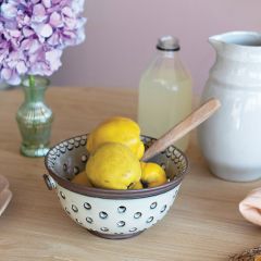 Reactive Glaze Stoneware Colander