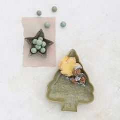 Reactive Glaze Stoneware Holiday Dish One of Each