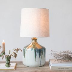 Reactive Glaze Stoneware Modern Table Lamp