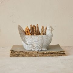 Reactive Glaze Stoneware Turkey Bowl