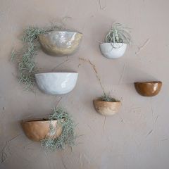Reactive Glaze Wall Planter Collection Set of 3
