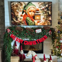 Real Touch Draping Cedar Garland with Berries