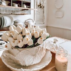 Real Touch White Tulips