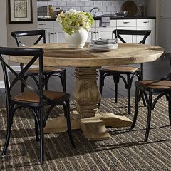 Reclaimed Elm Pedestal Dining Table