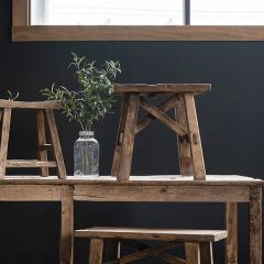 Reclaimed Elm Work Shop Side Table