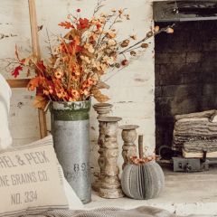 Reclaimed Military Ammunition Canister Vase