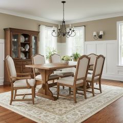 Reclaimed Natural Elm Farm Table | SHIPS FREE