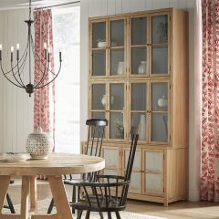 Reclaimed Pine and Glass Door Hutch