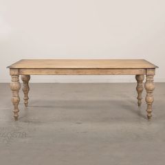 Reclaimed Pine Turned Leg Dining Table