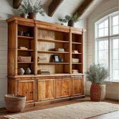 Reclaimed Pine Wood Grand Bookcase | SHIPS FREE