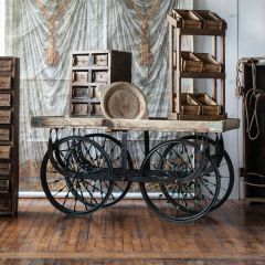 Reclaimed Wood Decorative Trolley Cart