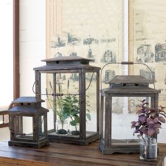 Reclaimed Wood Display Cases Set of 3