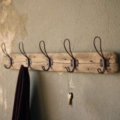 Reclaimed Wood Vintage Style Coat Rack