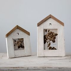 Reclaimed Wood House Photo Frame