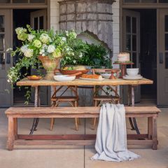 Reclaimed Wood Long Bench Seat