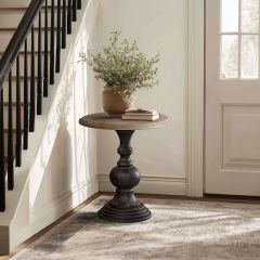 Reclaimed Wood Round Accent Table