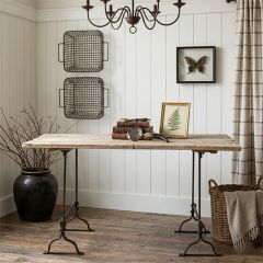 Reclaimed Wood Top Tent Table