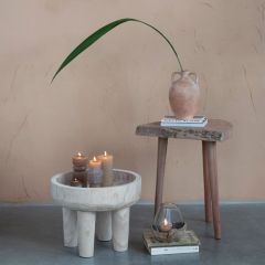 Reclaimed Wood Tripod Leg Side Table