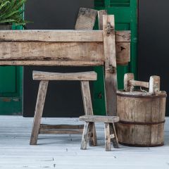 Reclaimed Wooden Mini Display Stool